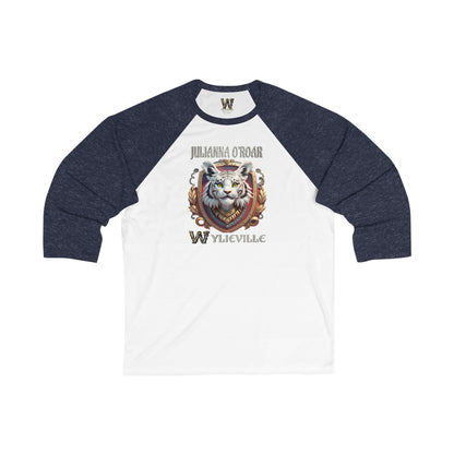 Wylieville After Dark: Julianna O’Roar Unisex 3\4 Sleeve Baseball Tee