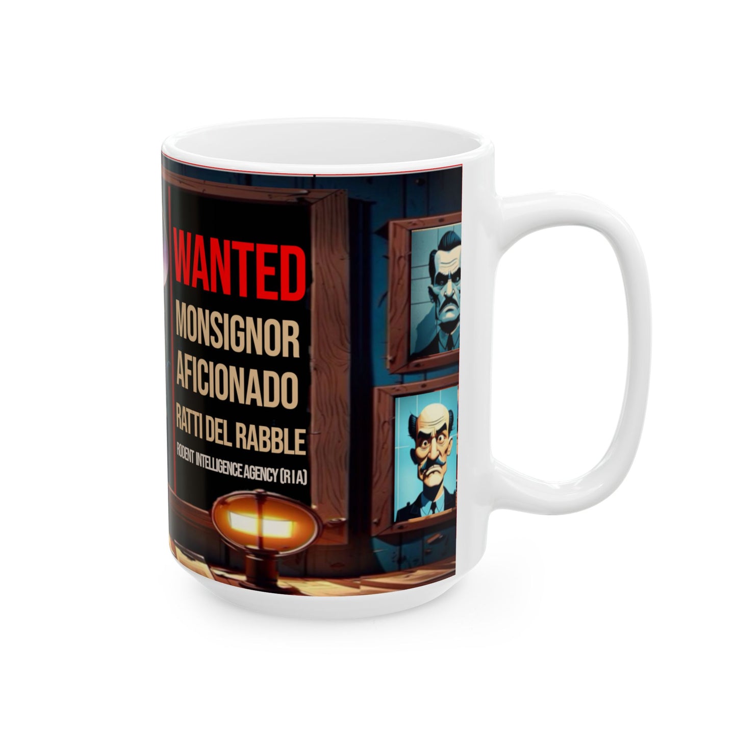 Wylieville After Dark: Monsignor Aficionado Ceramic Mug, (15oz)