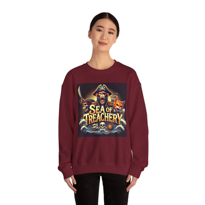 Wylieville After Dark: Sea of Treachery Fun Crewneck Sweatshirt