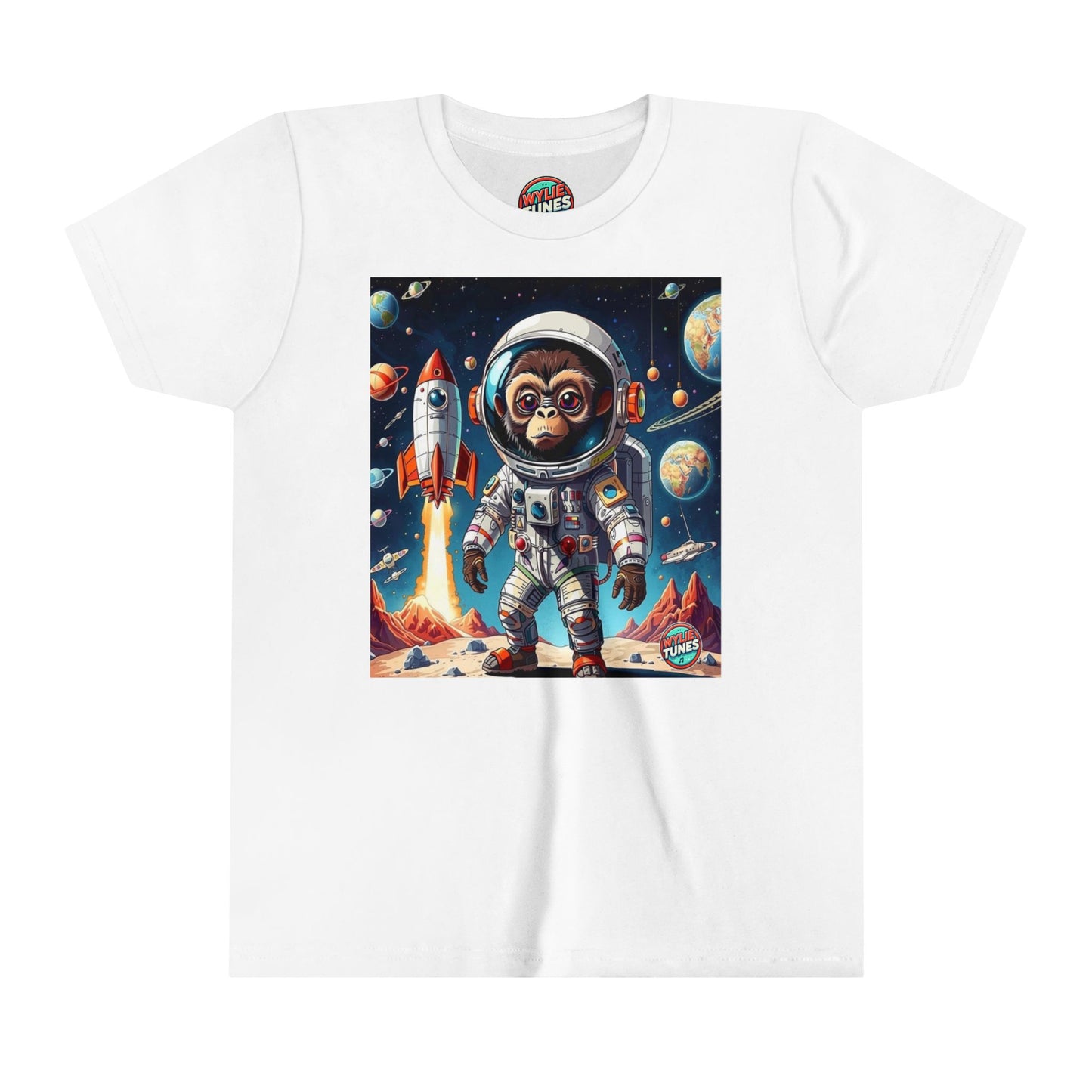 Wylie Tunes: Rocket Illustration Youth Short Sleeve Tee