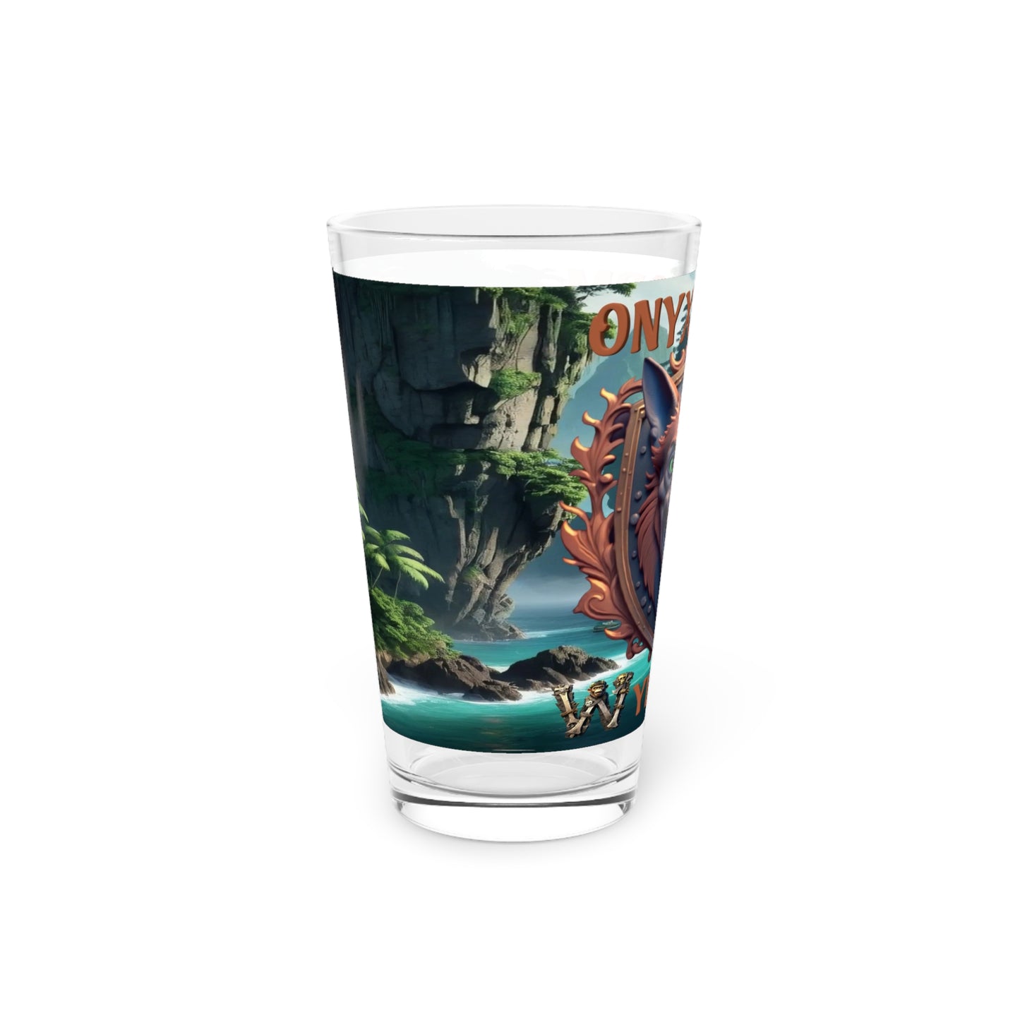 Wylieville After Dark: Onyx Storm Pint Glass, 16oz