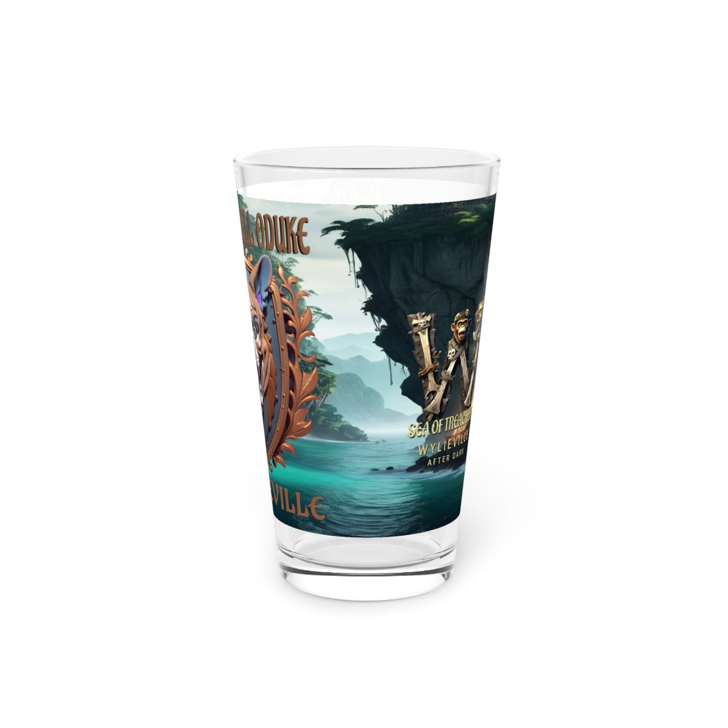 Wylieville After Dark: Maréchal Boull ODuke Pint Glass, 16oz