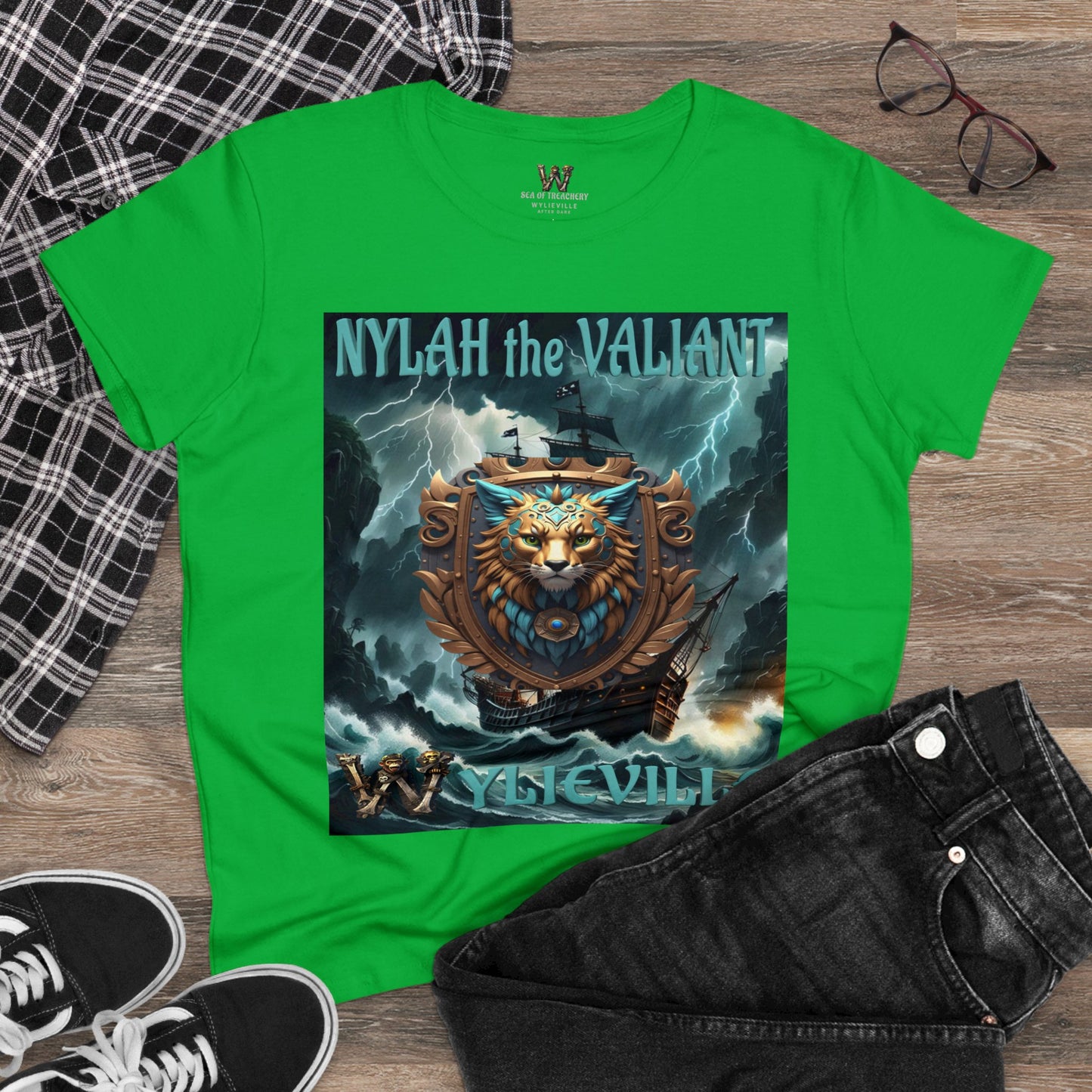 Wylieville After Dark: Nylah the Valiant Cove Midweight Cotton Tee