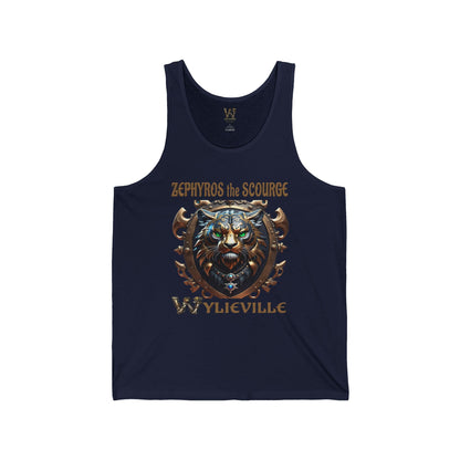 Wylieville After Dark: Zephyros the Scourge Unisex Jersey Tank