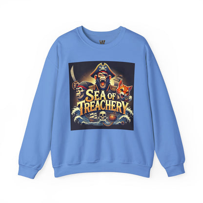 Wylieville After Dark: Sea of Treachery Fun Crewneck Sweatshirt