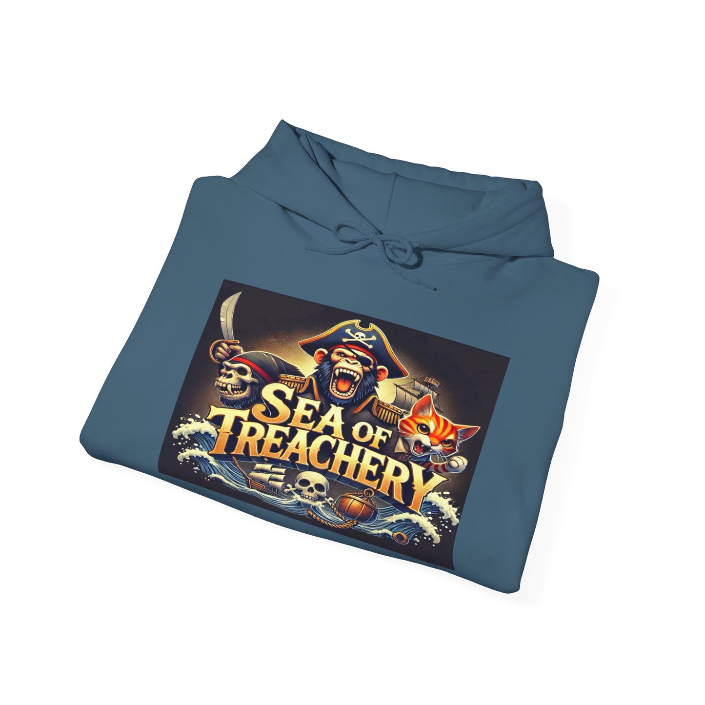 Wylieville After Dark: Sea of Treasury Unisex Fun Hooded Sweatshirt