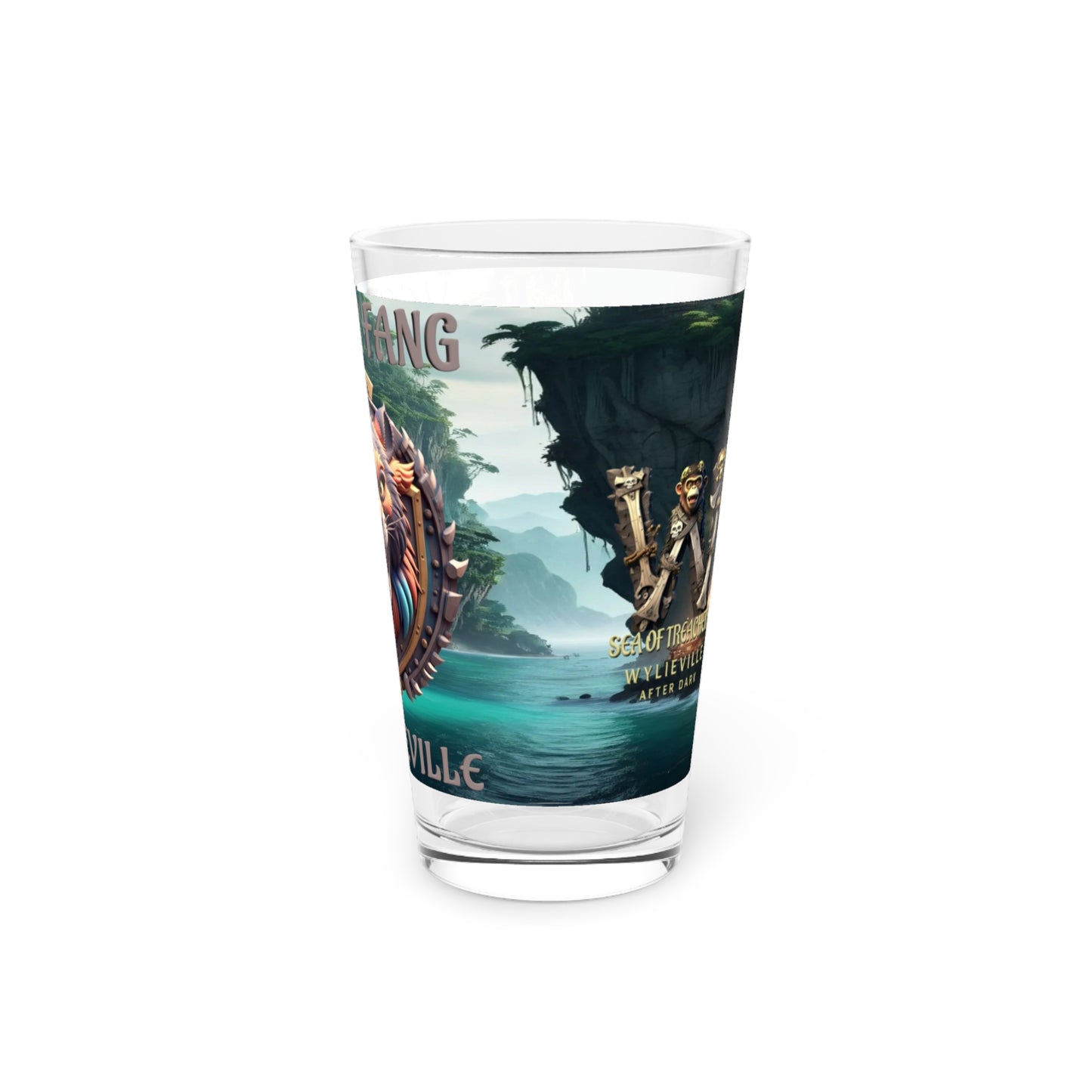 Wylieville After Dark: Vesper Fang Pint Glass, 16oz