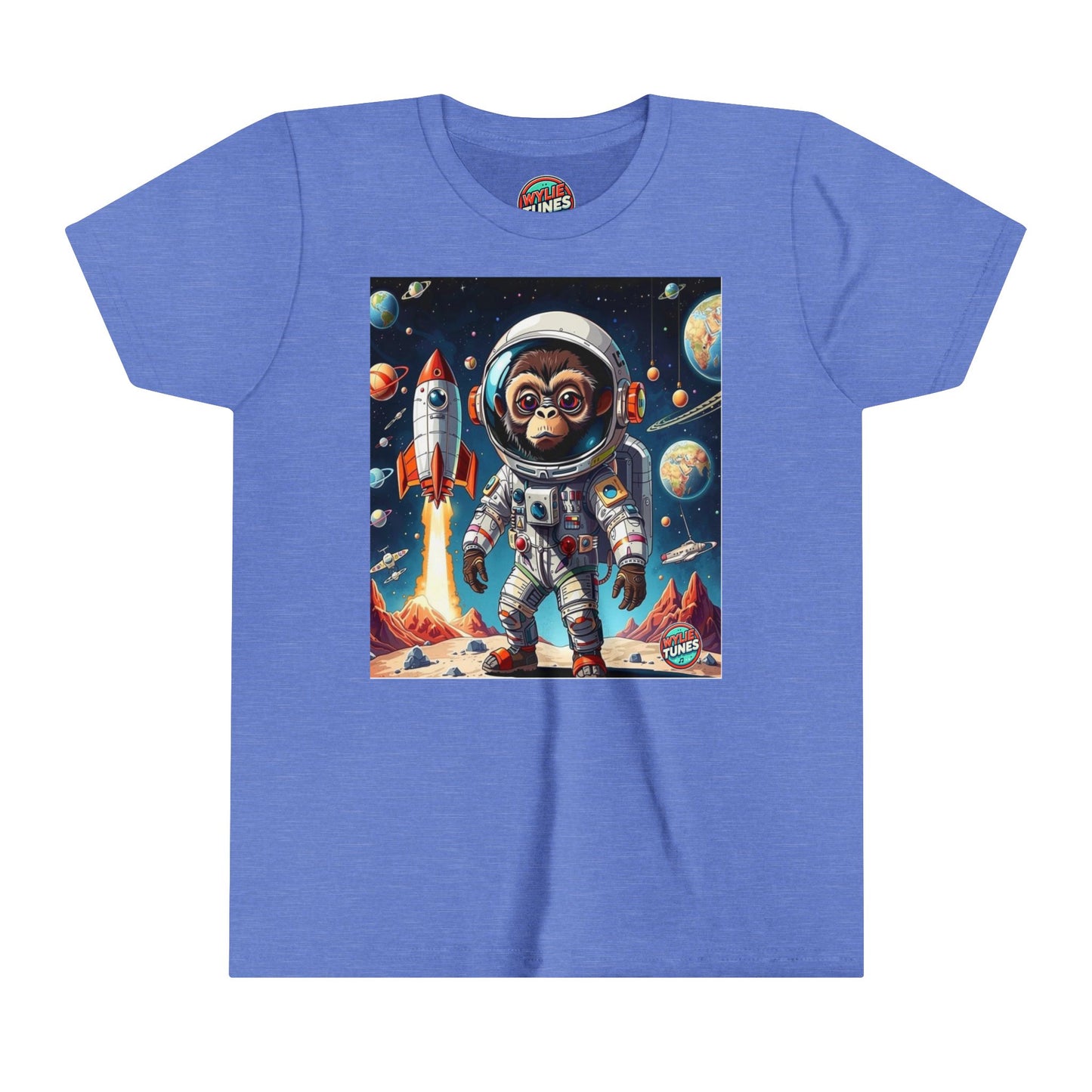 Wylie Tunes: Rocket Illustration Youth Short Sleeve Tee