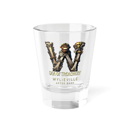 Wylieville After Dark: Sea of Treachery Shot Glass, 1.5oz