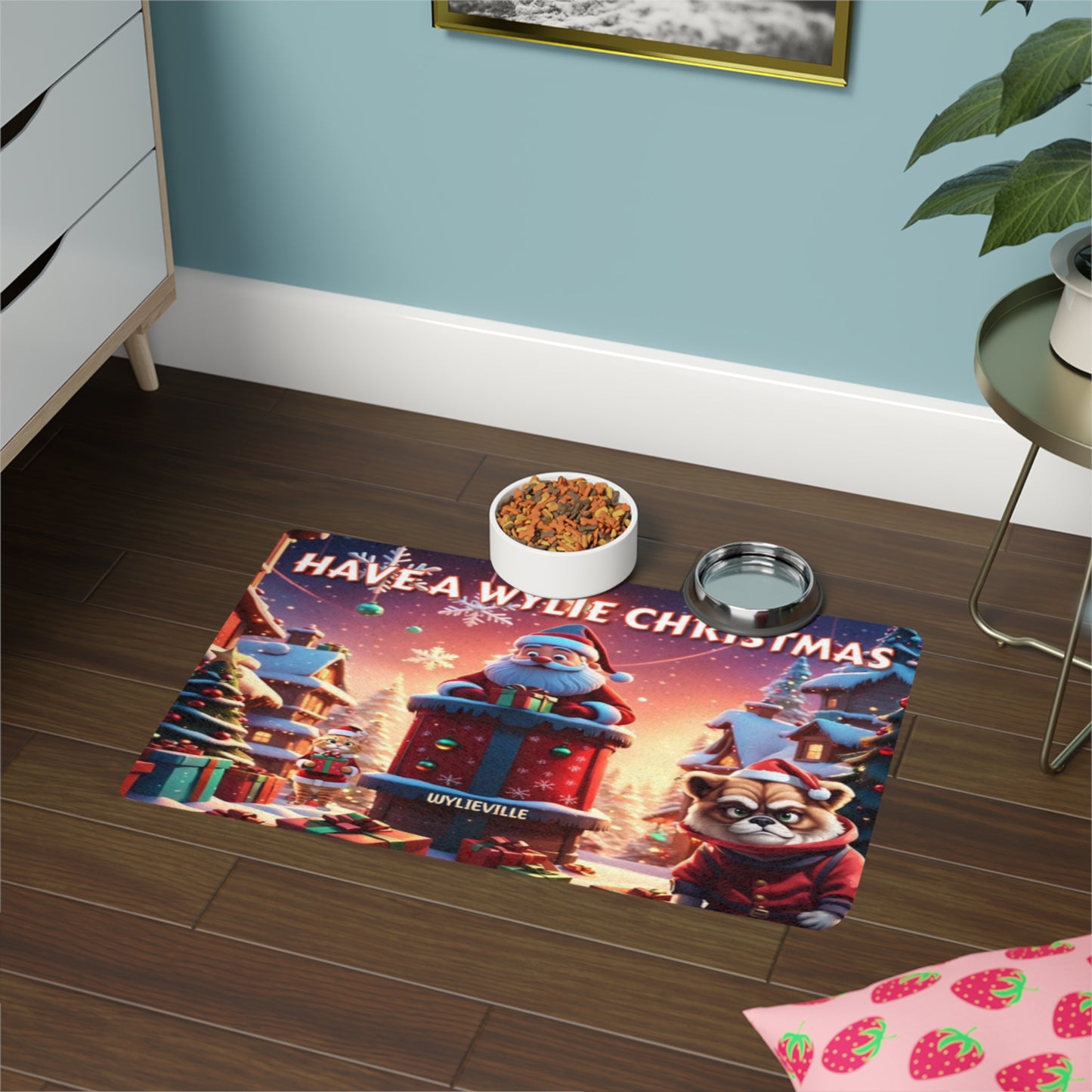 Wylieville: Have A Wylie Christmas Pet Food Mat (12x1