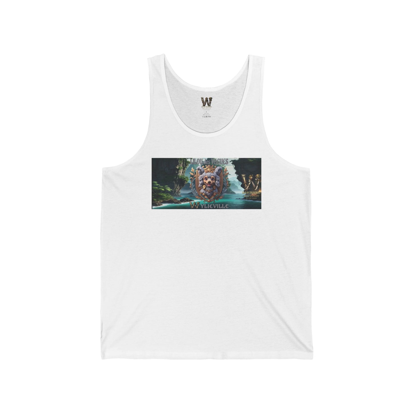 Wylieville After Dark: Lilou des Vagues Day Cove Unisex Jersey Tank