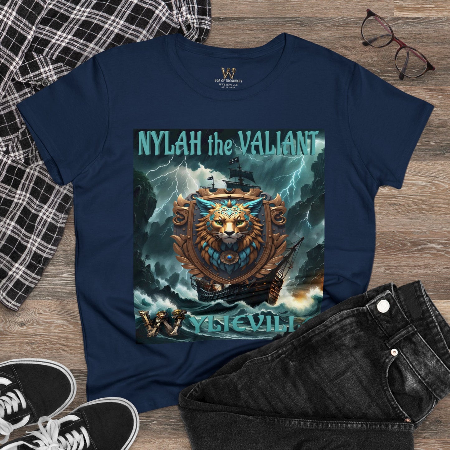 Wylieville After Dark: Nylah the Valiant Cove Midweight Cotton Tee