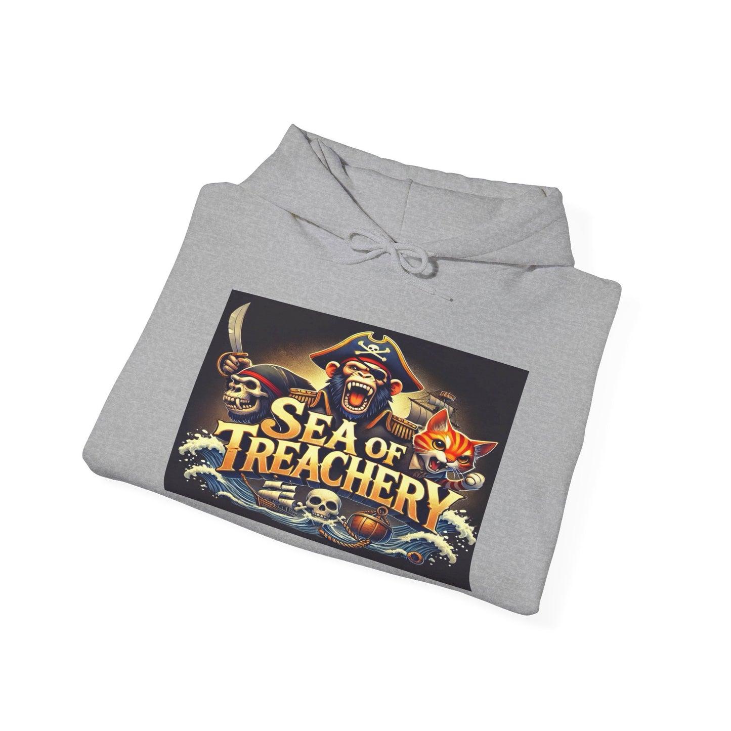 Wylieville After Dark: Sea of Treasury Unisex Fun Hooded Sweatshirt