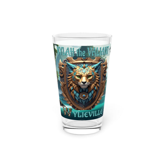 Wylieville After Dark: Nylah the Valiant Pint Glass, 16oz