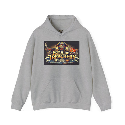 Wylieville After Dark: Sea of Treasury Unisex Fun Hooded Sweatshirt