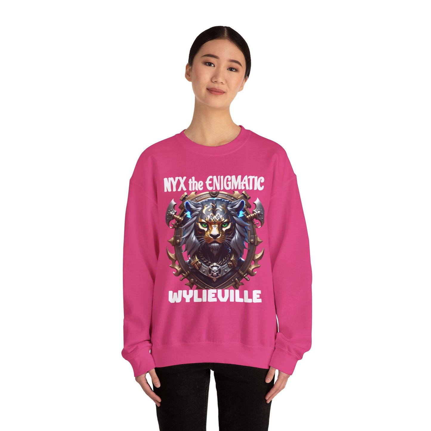 Wylieville After Dark: Nyx the Enigmatic Heavy Blend Crewneck Sweatshirt