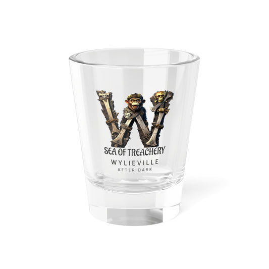 Wylieville After Dark: Sea of Treachery Shot Glass, 1.5oz