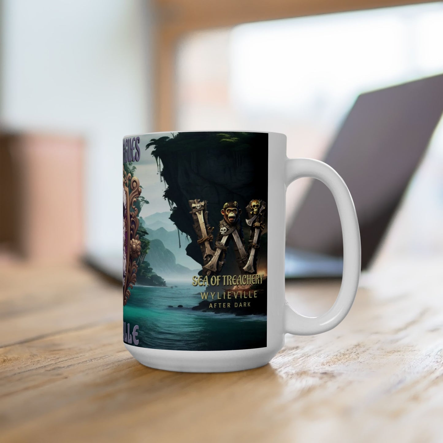 Wylieville After Dark: Séraphine des Vagues Ceramic Mug, (15oz)