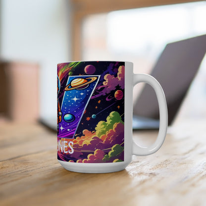 Wylie Tunes: Space 2 Ceramic Mug, (15oz)