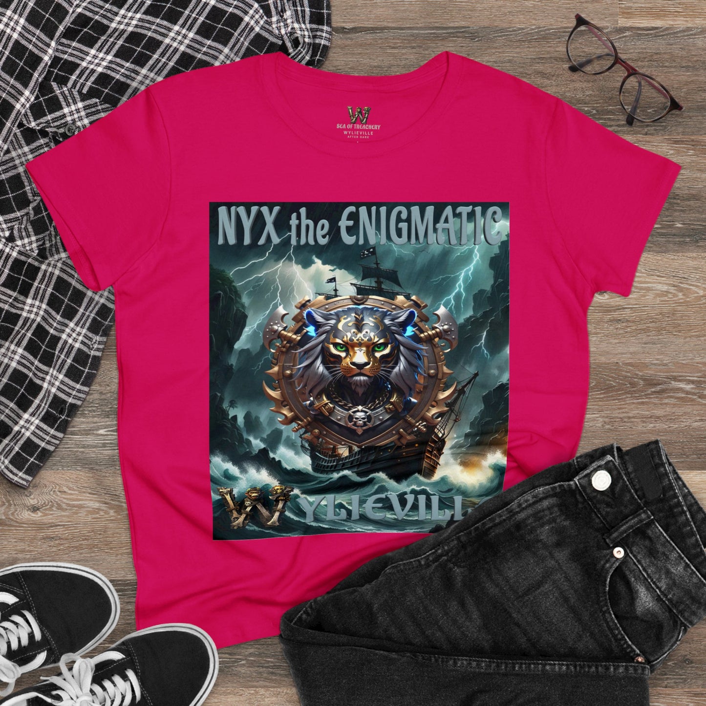 Wylieville After Dark: Nyx the Enigmatic Cove Midweight Cotton Tee