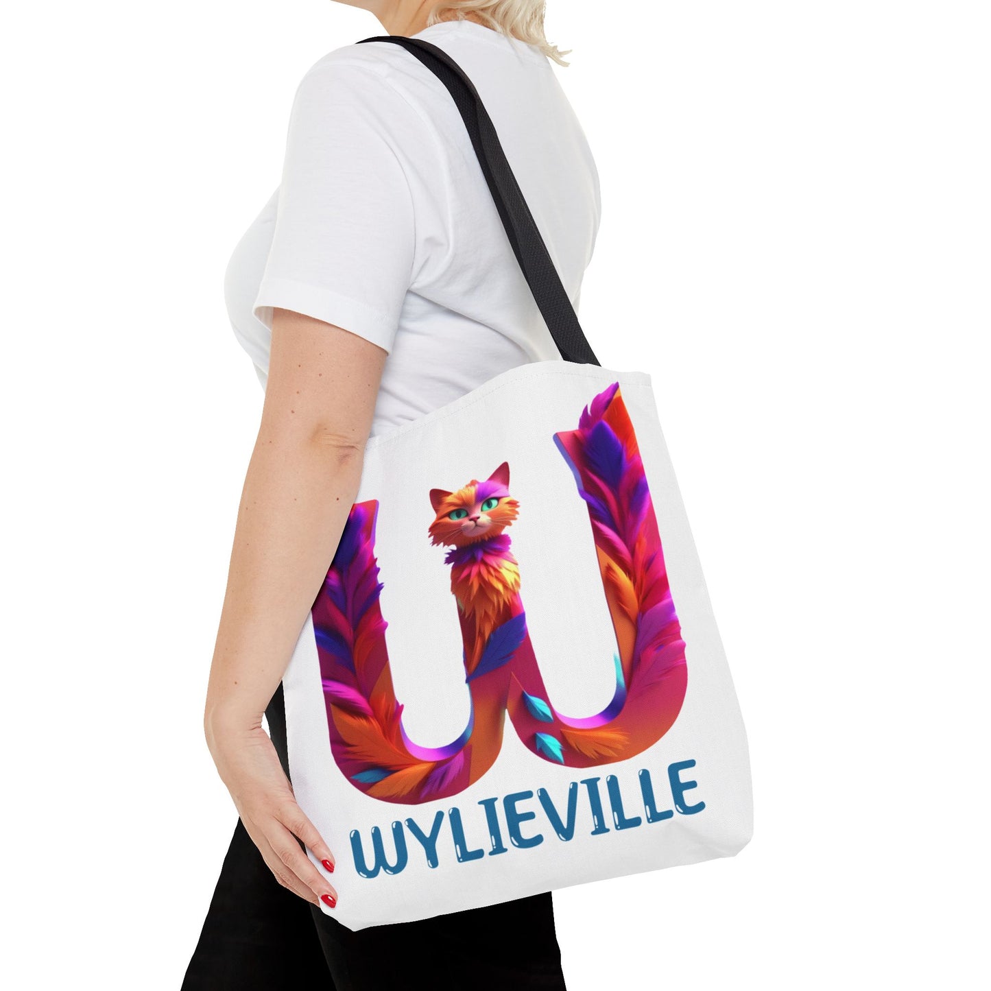 Wylieville Brand Tote Bag - White/Blue