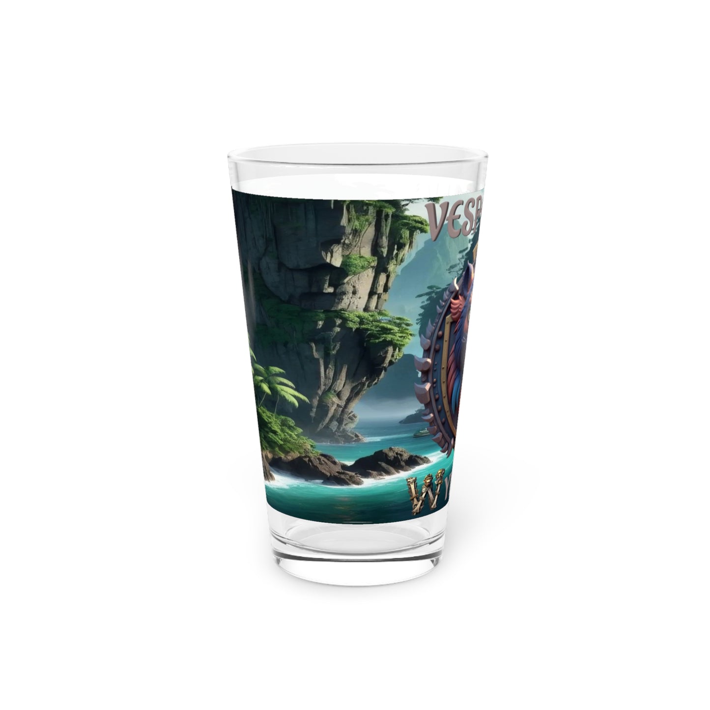 Wylieville After Dark: Vesper Fang Pint Glass, 16oz