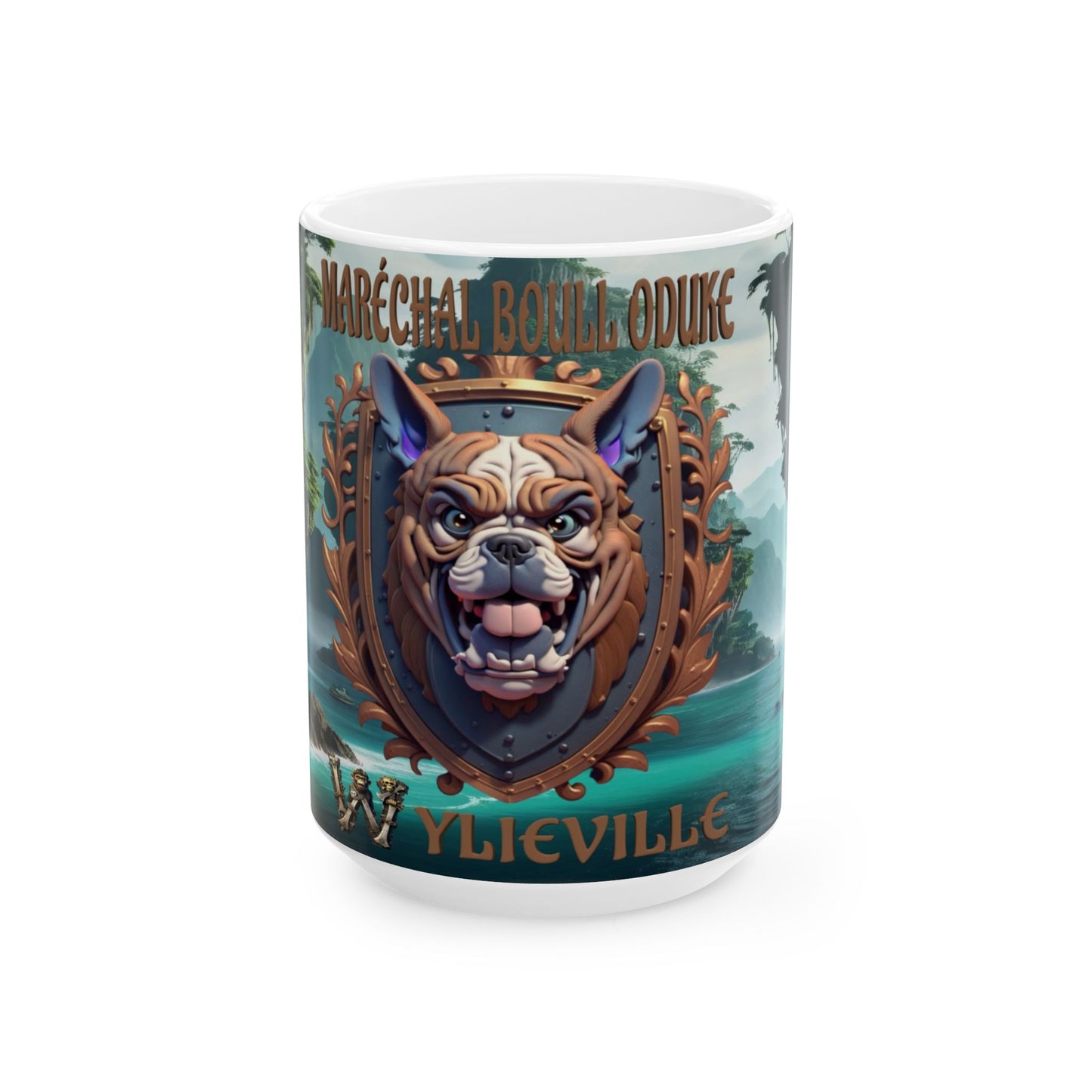 Wylieville After Dark: Maréchal Boull ODuke Day Cove Ceramic Mug, (15oz)