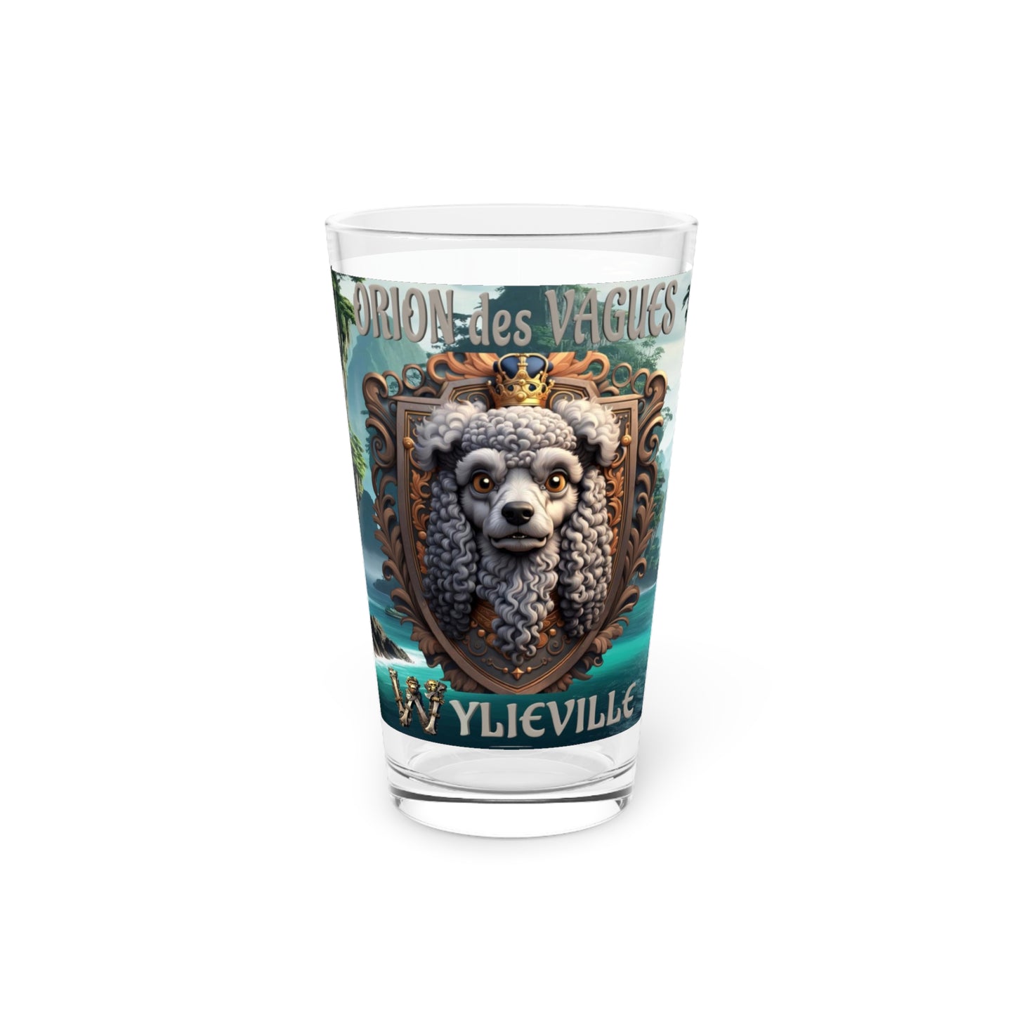 Wylieville After Dark: Orion des Vagues Pint Glass, 16oz