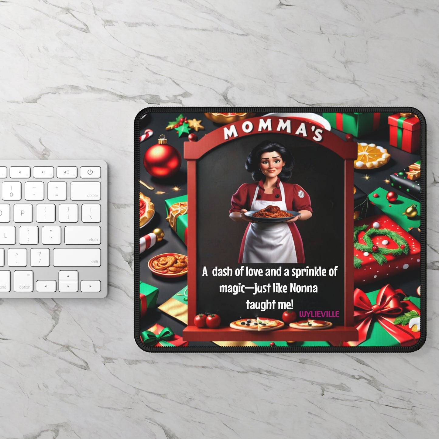 Wylieville: Momma Cannoli's A Nonna Christmas Gaming Mouse Pad