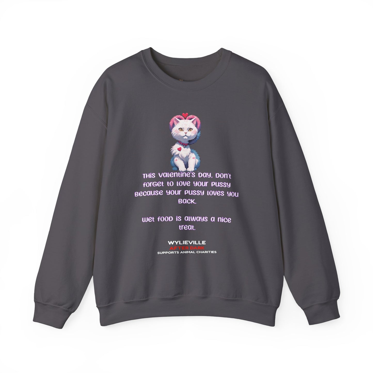 Wylieville After Dark: EU Valentine's Day Unisex Heavy Crewneck American Sizing Sweatshirt