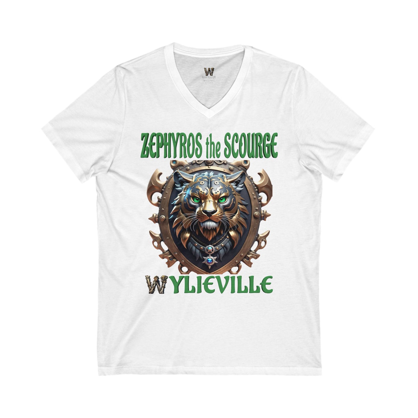 Wylieville After Dark: Sea of Treachery Zephyros Unisex Jersey Short Sleeve V-Neck Tee