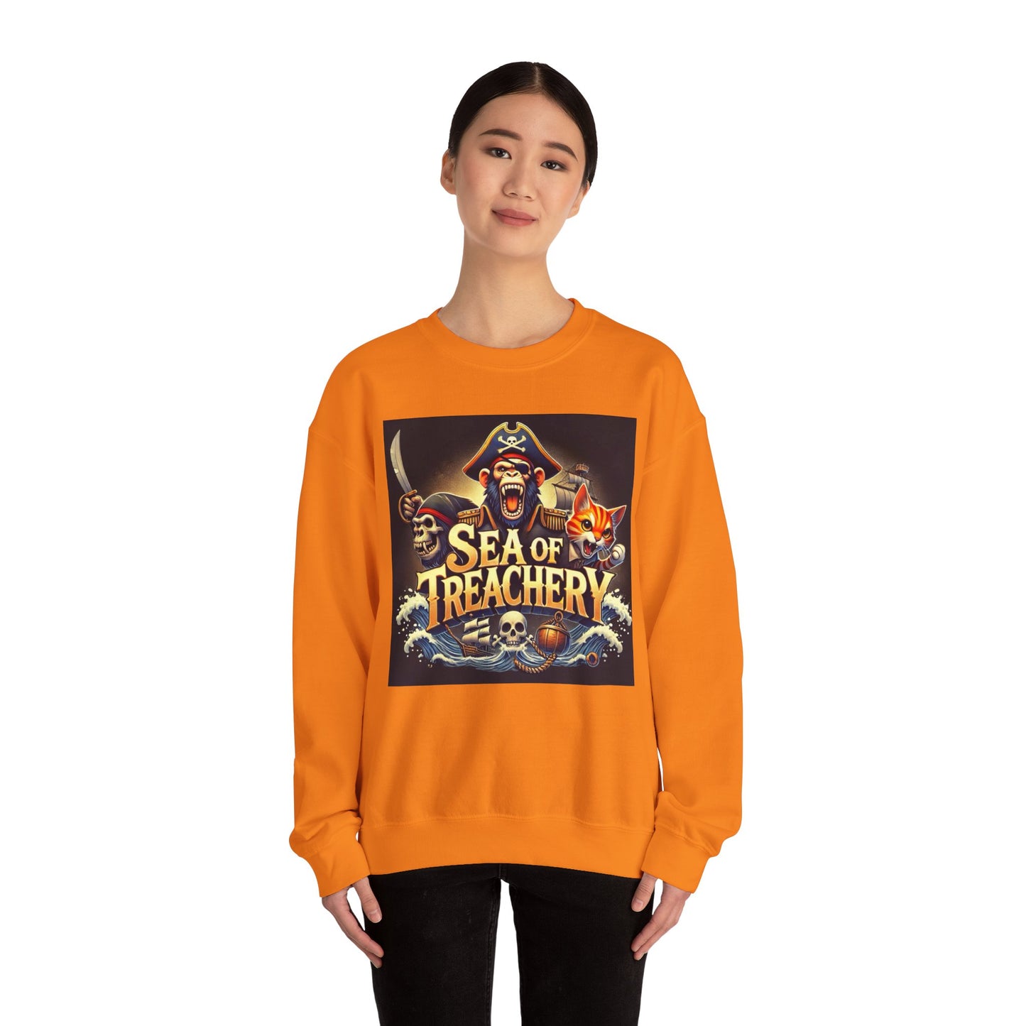 Wylieville After Dark: Sea of Treachery Fun Crewneck Sweatshirt