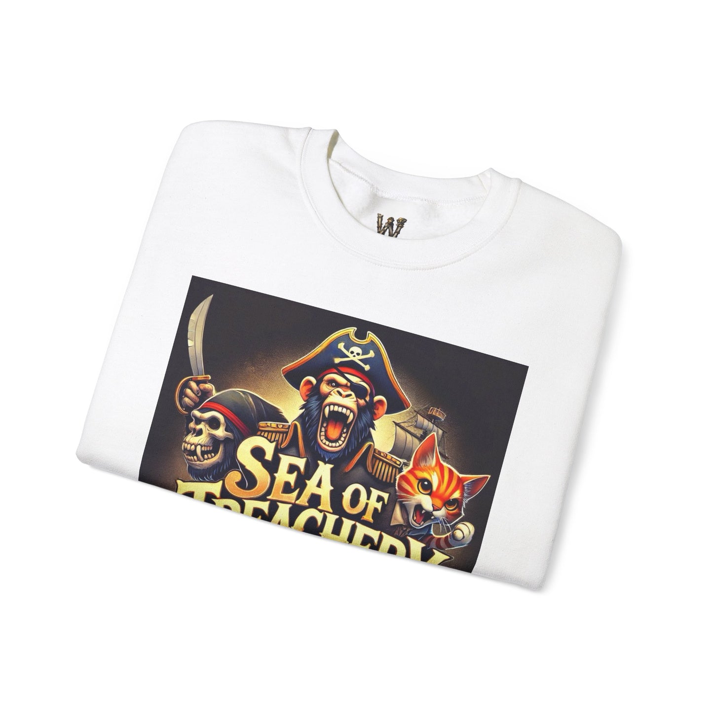 Wylieville After Dark: Sea of Treachery Fun Crewneck Sweatshirt