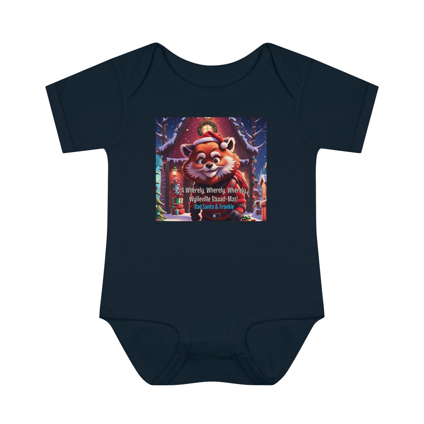 Wylieville: Bad Santa A Wherely Baaad - Mas!  Infant Baby Rib Bodysuit