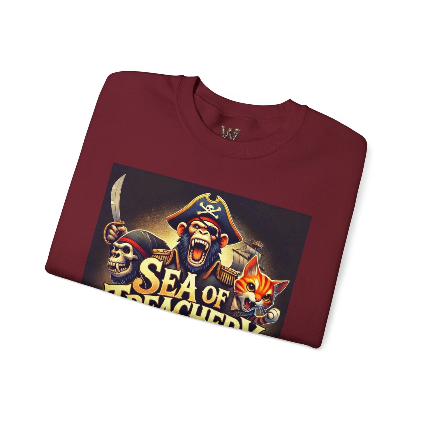 Wylieville After Dark: Sea of Treachery Fun Crewneck Sweatshirt