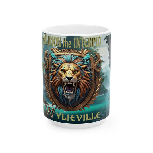 Wylieville After Dark: Aurion the Intrepid Day Cove Ceramic Mug, (15oz)