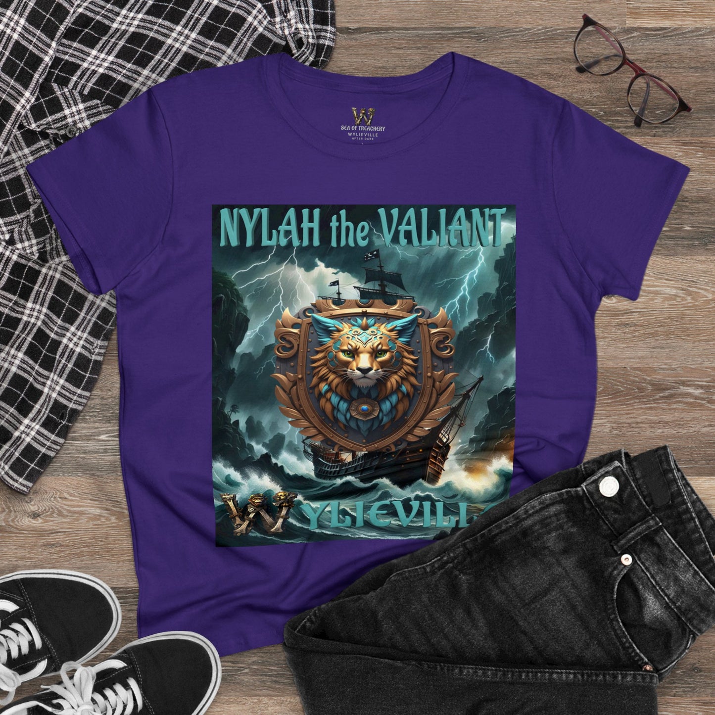 Wylieville After Dark: Nylah the Valiant Cove Midweight Cotton Tee