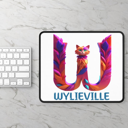 Wylieville Brand Gaming Mouse Pad (White/Blue)