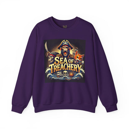 Wylieville After Dark: Sea of Treachery Fun Crewneck Sweatshirt