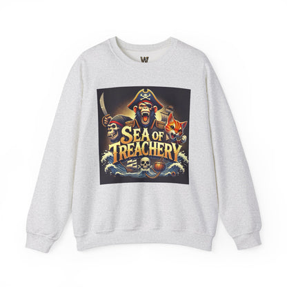 Wylieville After Dark: Sea of Treachery Fun Crewneck Sweatshirt