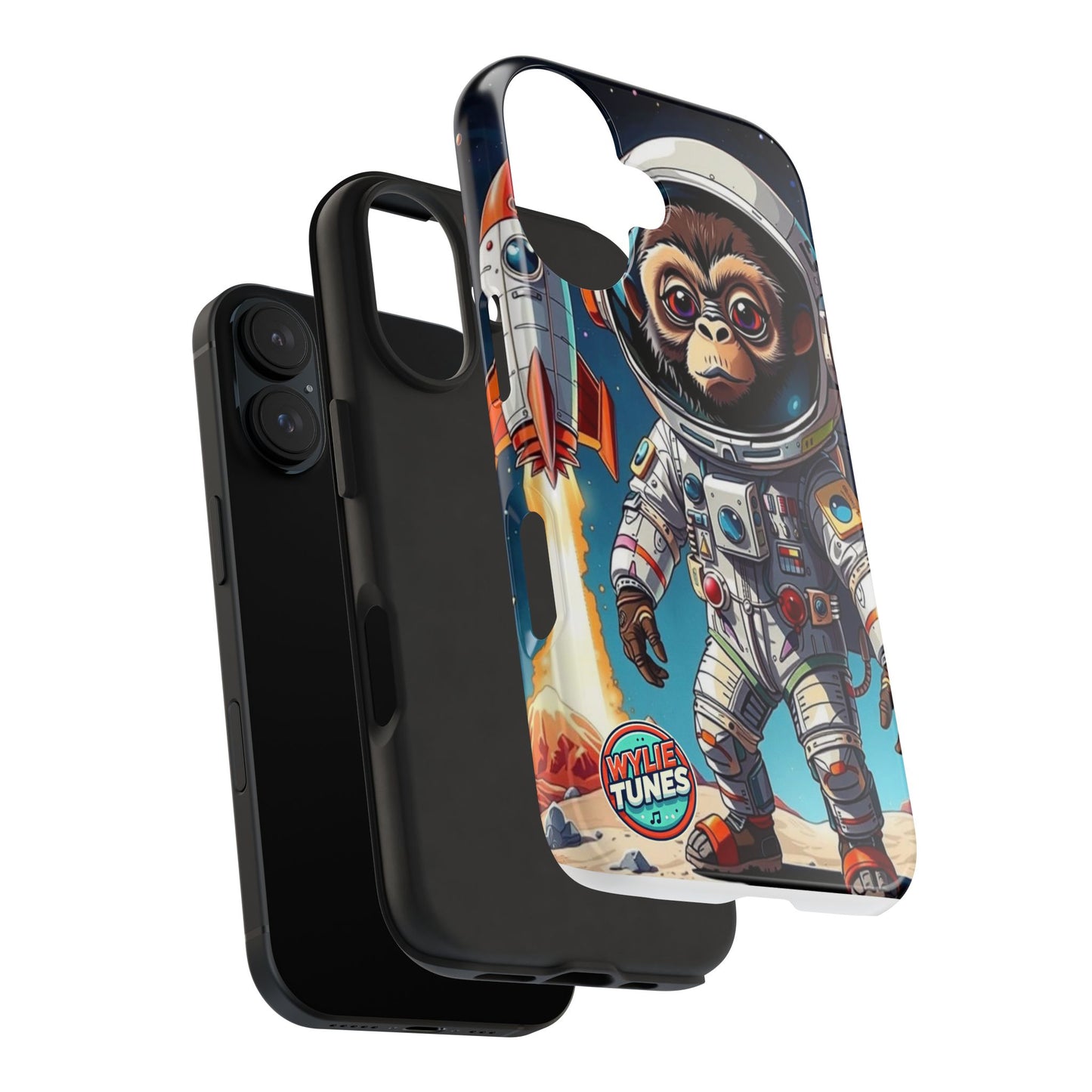 Wylie Tunes: Rocket Illustration Tough iPhone 16 Case