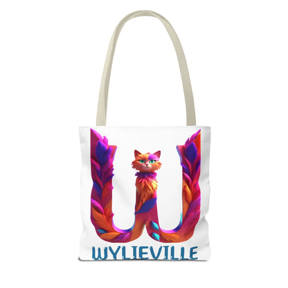 Wylieville Brand Tote Bag - White/Blue