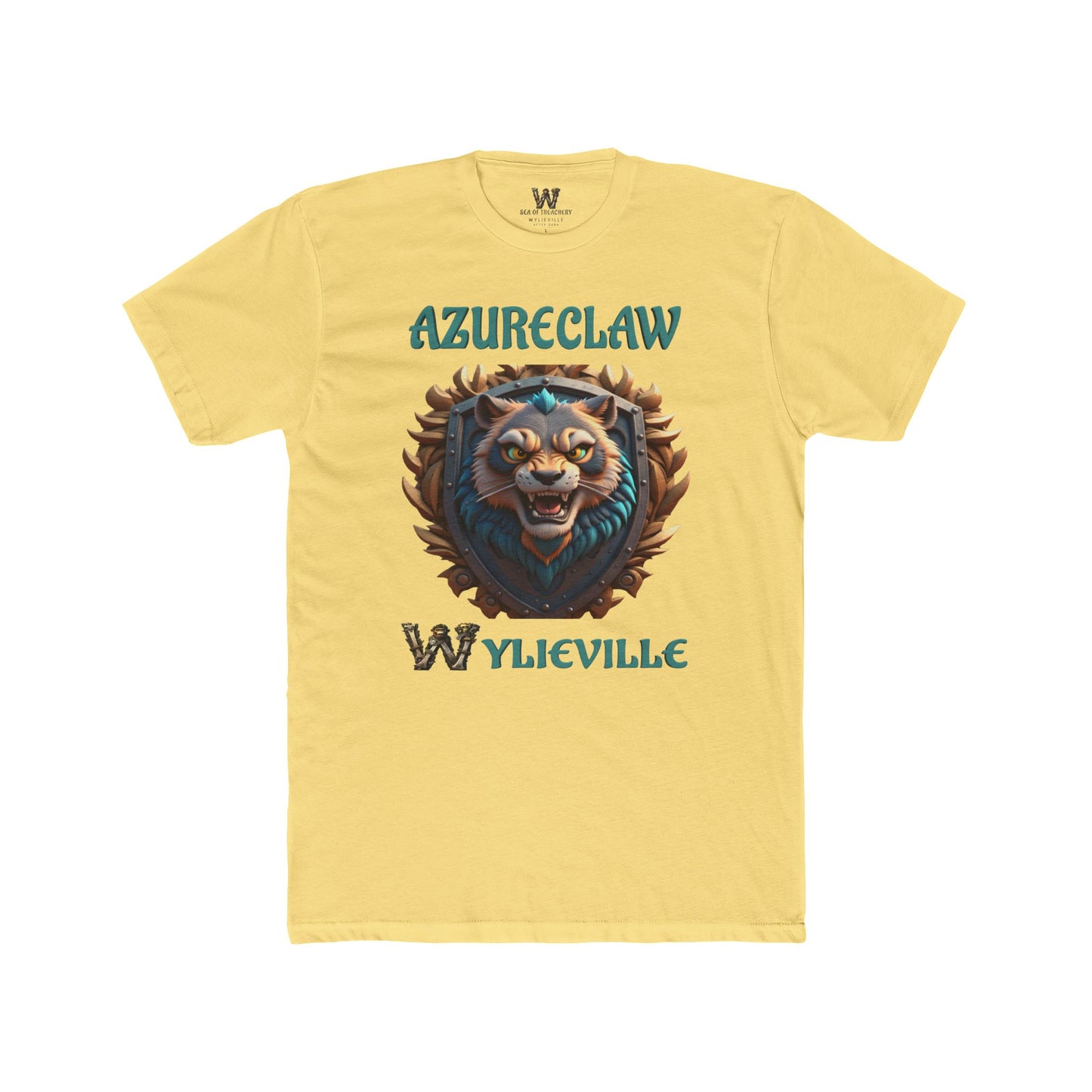 Wylieville After Dark: AzureClaw Unisex Cotton Crew Tee