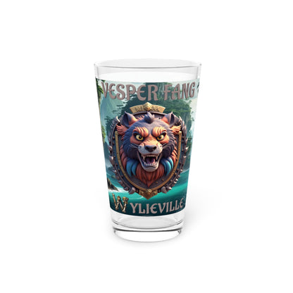 Wylieville After Dark: Vesper Fang Pint Glass, 16oz