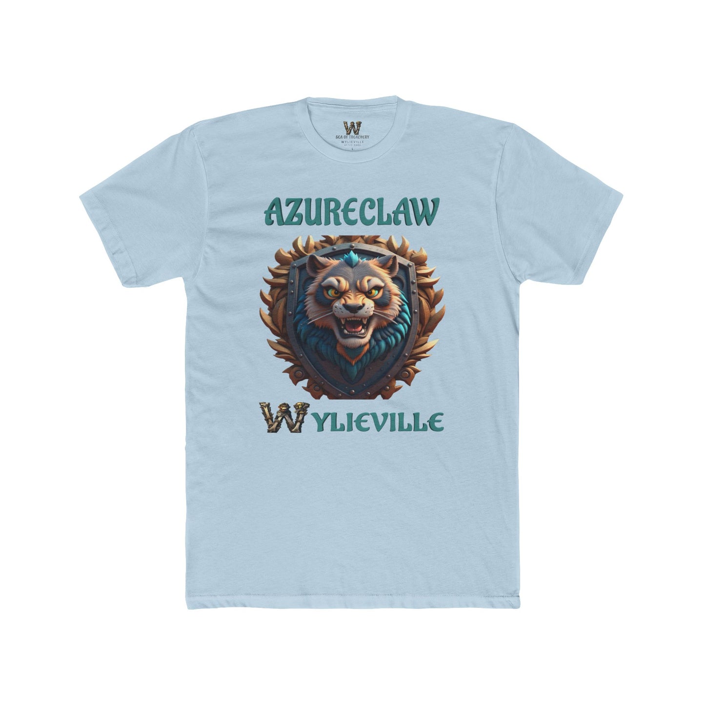 Wylieville After Dark: AzureClaw Unisex Cotton Crew Tee