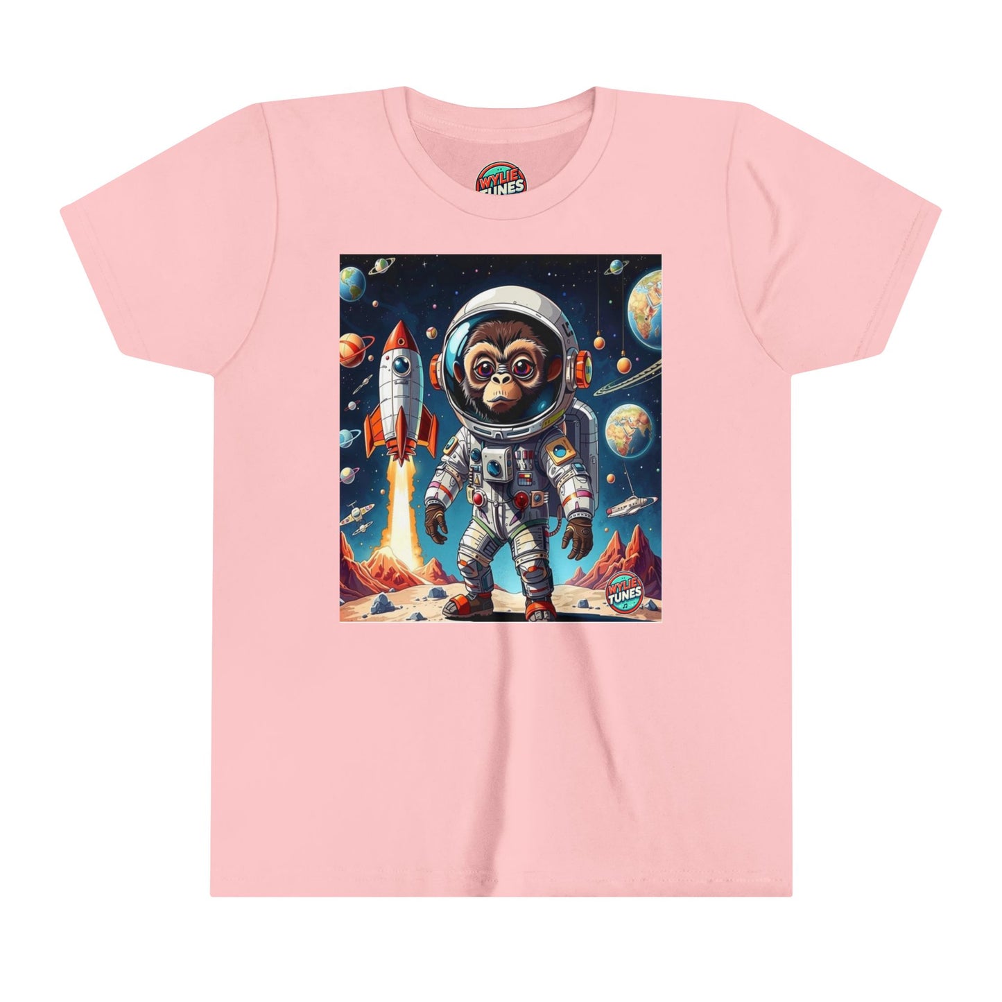 Wylie Tunes: Rocket Illustration Youth Short Sleeve Tee