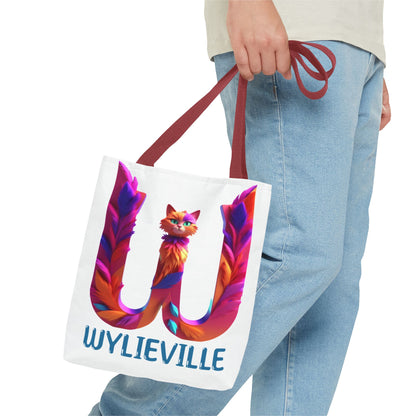 Wylieville Brand Tote Bag - White/Blue