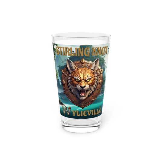 Wylieville After Dark: Stirling Knox Pint Glass, 16oz