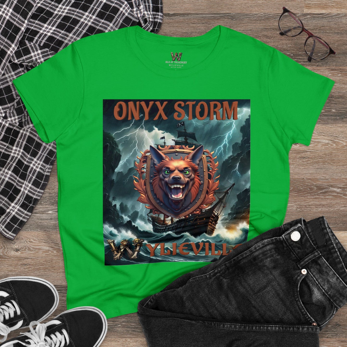 Wylieville After Dark: Onyx Storm Cove Midweight Cotton Tee