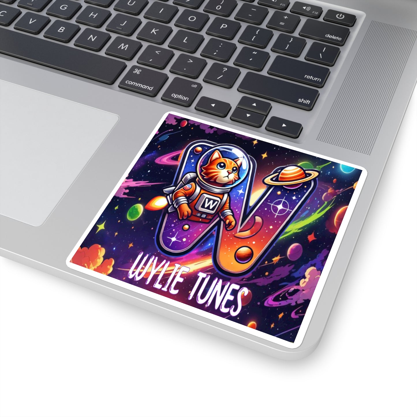 Wylie Tunes: Space 1 Square Stickers